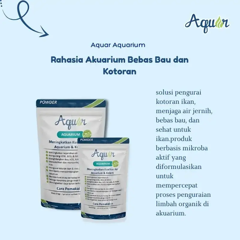 aquar aquarium solusi efektif pengurai kotoran ikan terjangkau