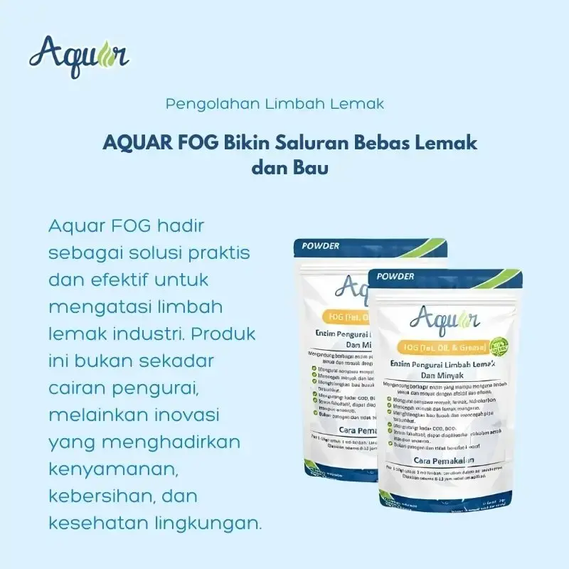 Solusi Penguraii Limbah Lemak Industri