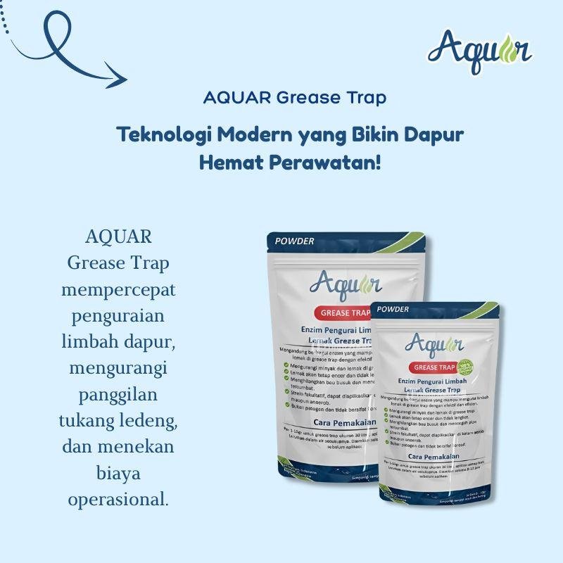 Aquar Grease Trap Obat Pengurai Lemak Dapur Berkualitas