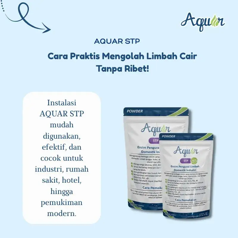 AQUAR STP Pengurai Limbah Domestik Industri Berkualitas