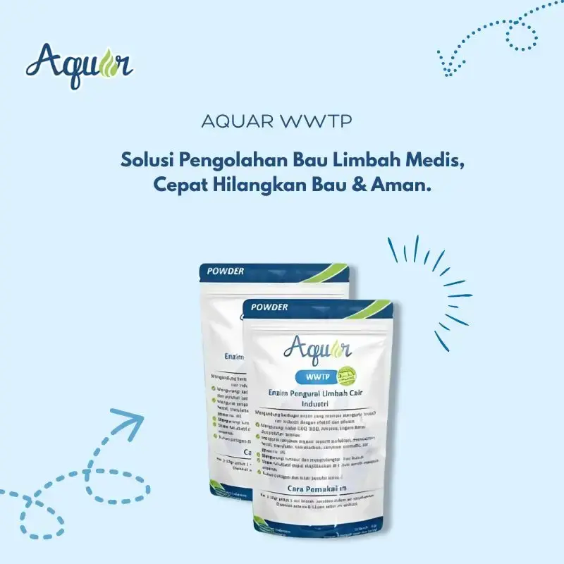 Aquar WWTP Cairan pengurai bau limbah medis Bekualitas