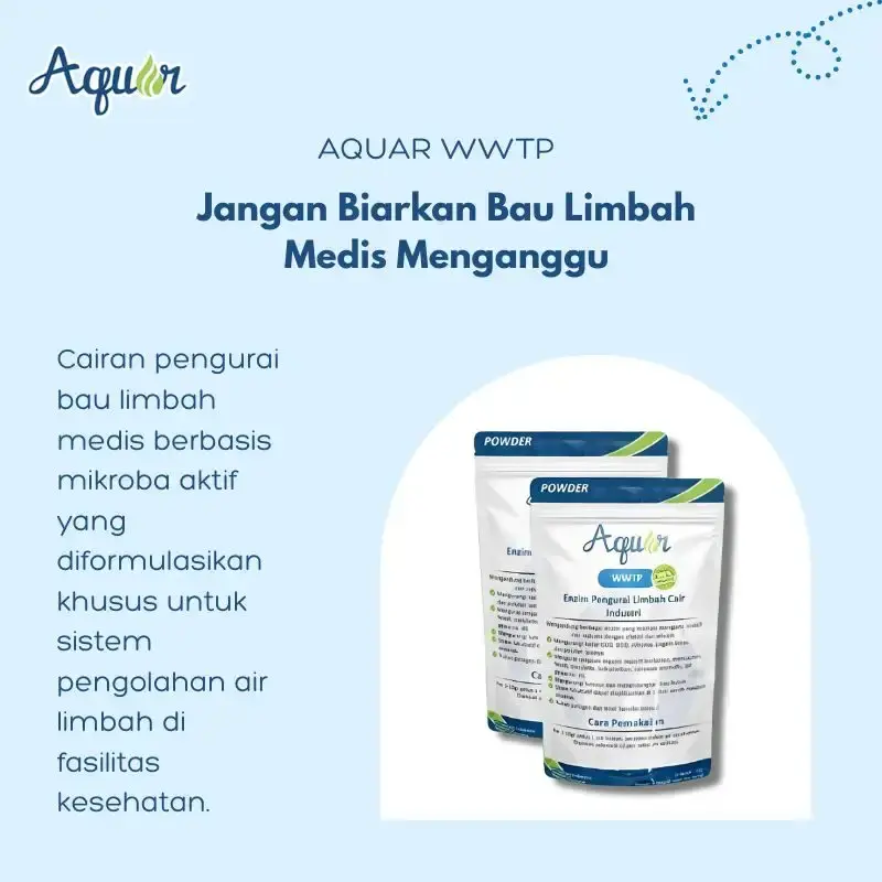 Aquar WWTP Cairan pengurai bau limbah medis Terjangkau