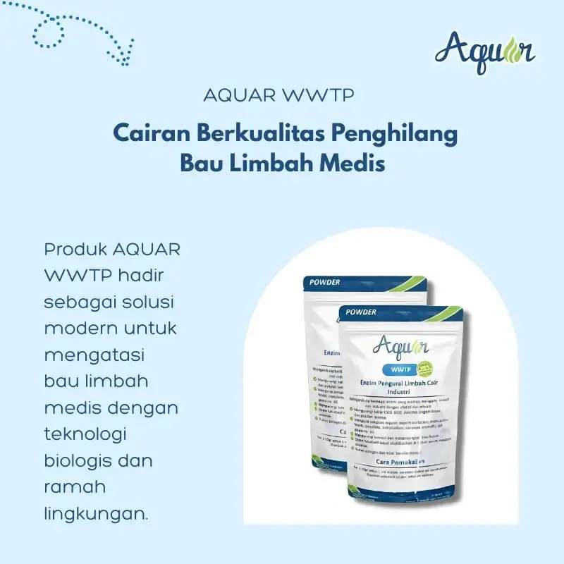 Aquar WWTP Cairan pengurai bau limbah medis