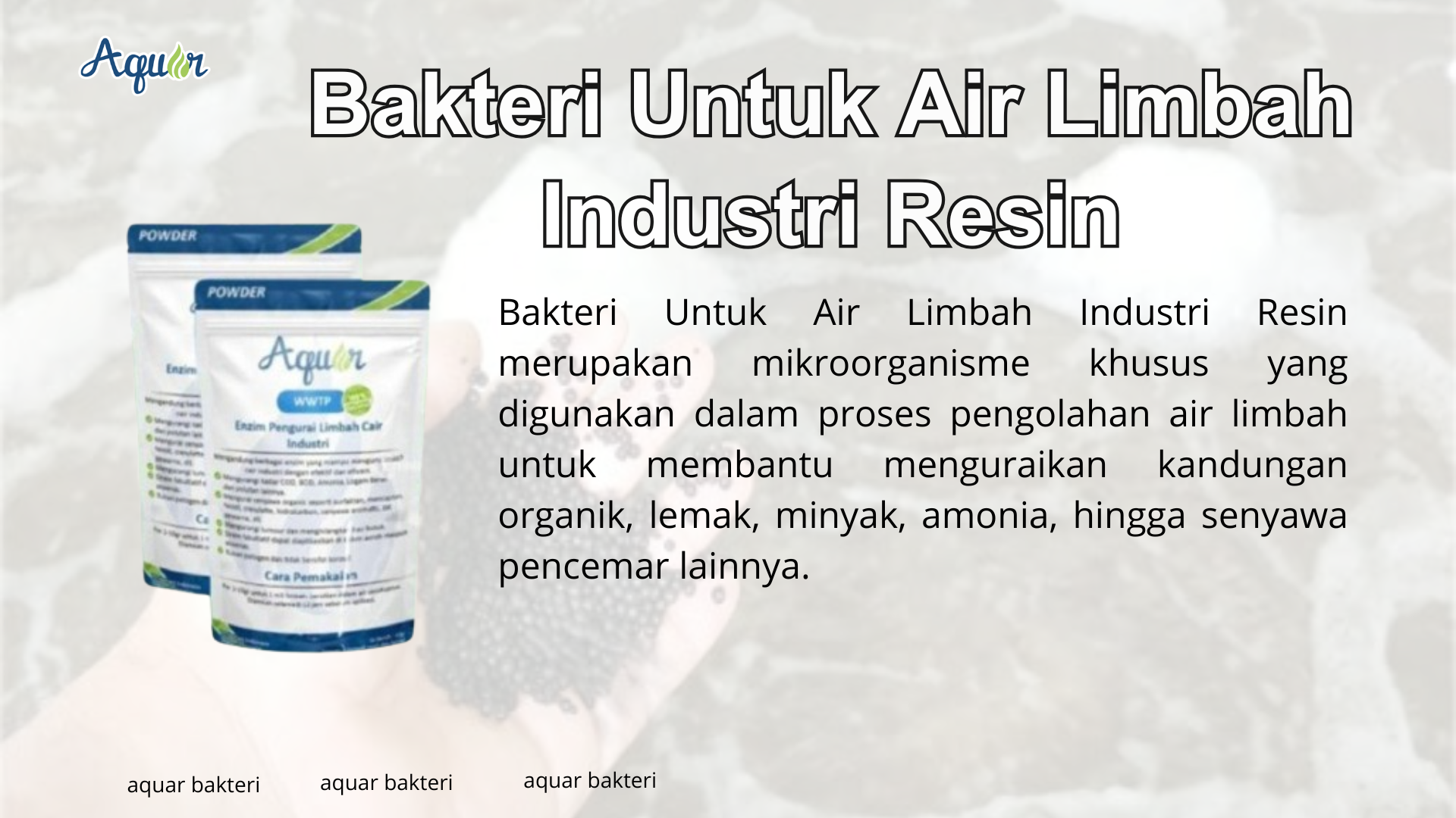 Bakteri Untuk Air Limbah Industri Resin