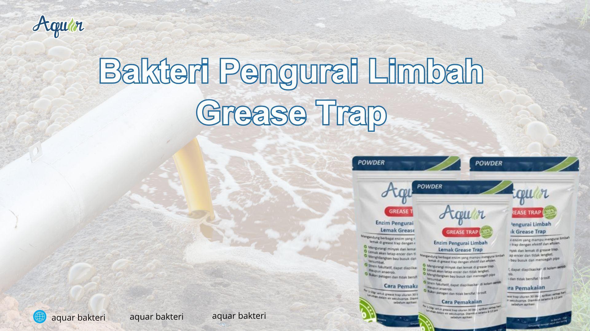 Bakteri Pengurai Limbah Grease Trap